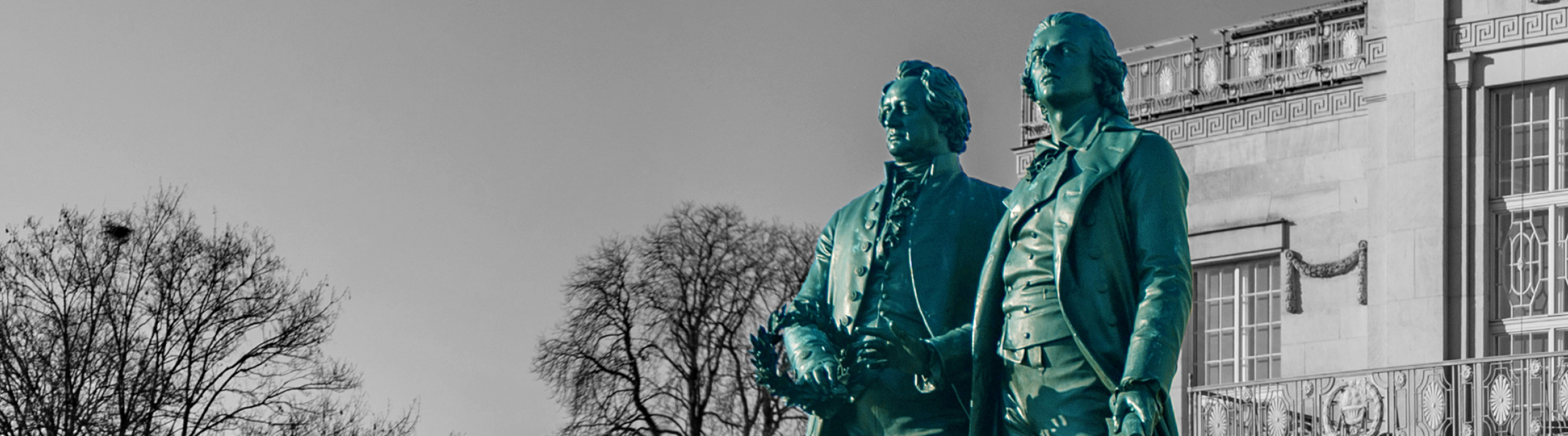Das Goethe- und Schillerdenkmal in Weimar